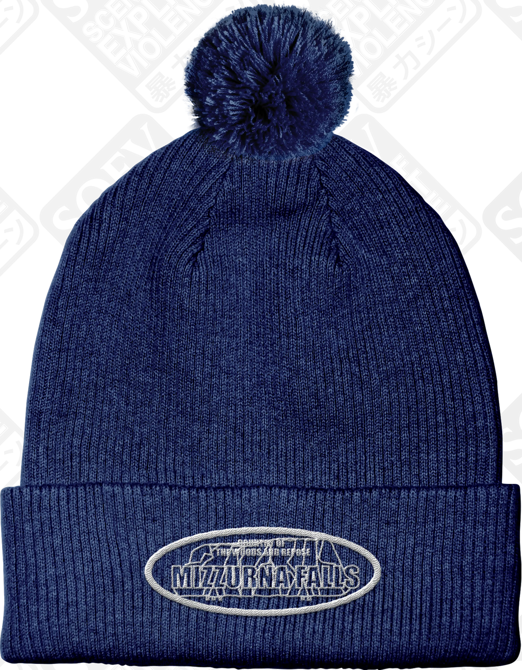 EPOCH (Blue / Embroidered Pom Pom Beanie) PRE-ORDER