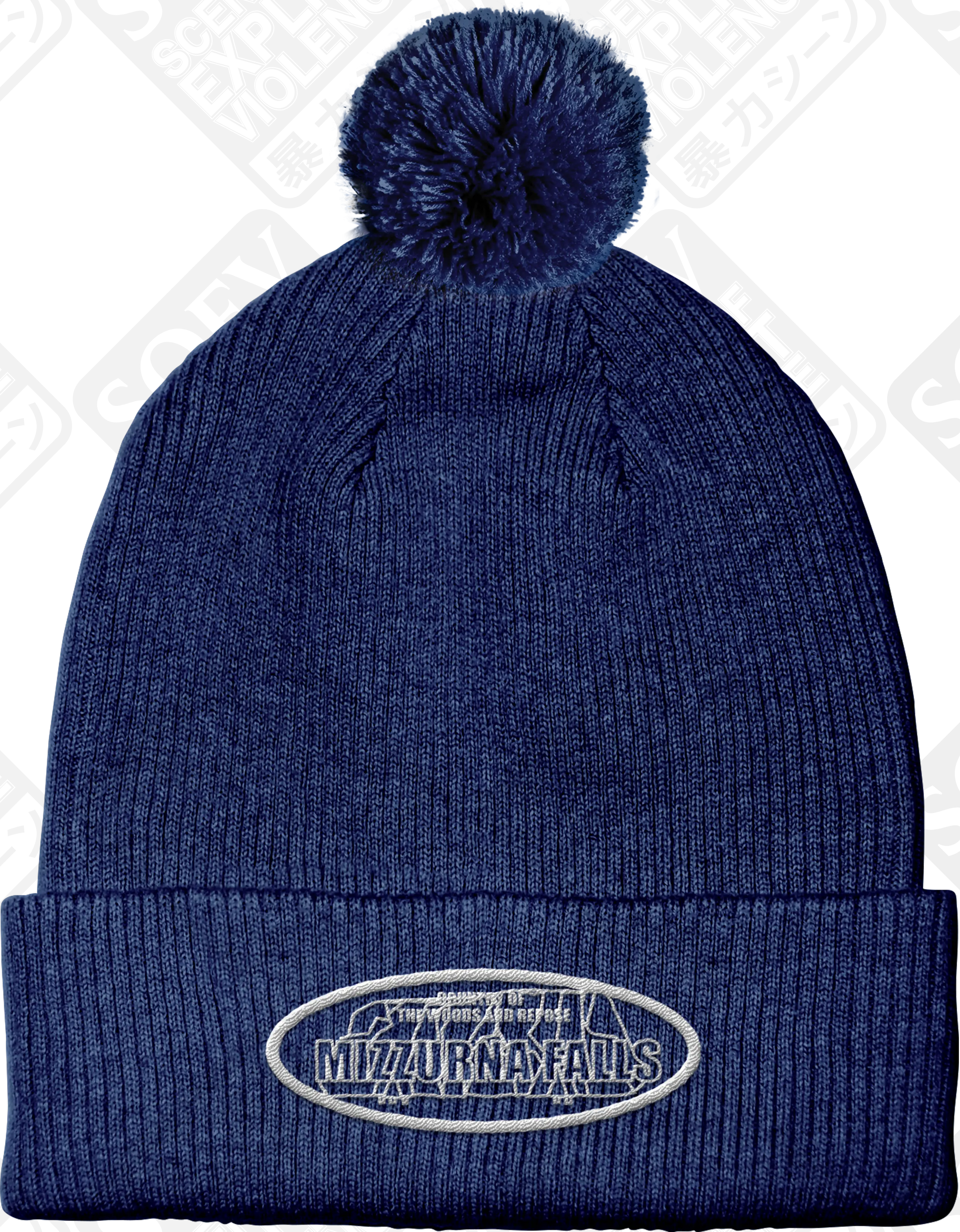 EPOCH (Blue / Embroidered Pom Pom Beanie) PRE-ORDER