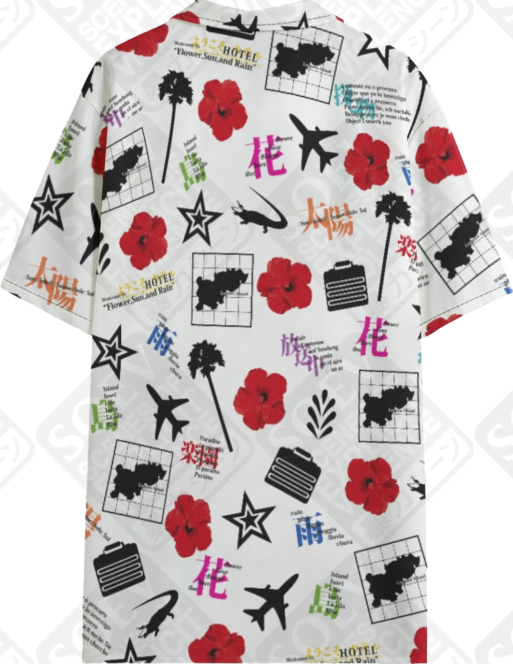LOSPASS (White / Button-up Hawaiian Shirt) MADE-TO-ORDER